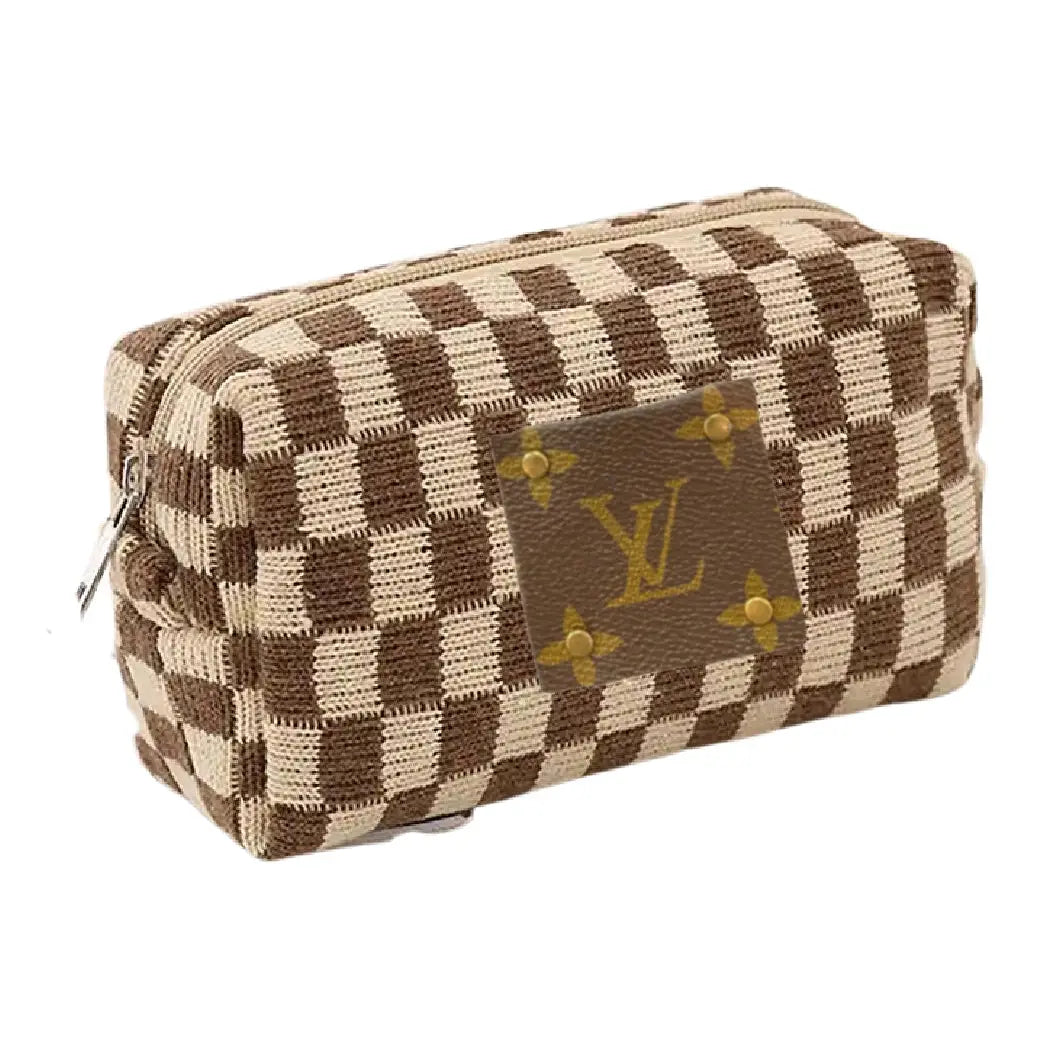 Upcycled LV Travel Makeup Pouch – Luxury Meets Sustainability - Modestly Vogue