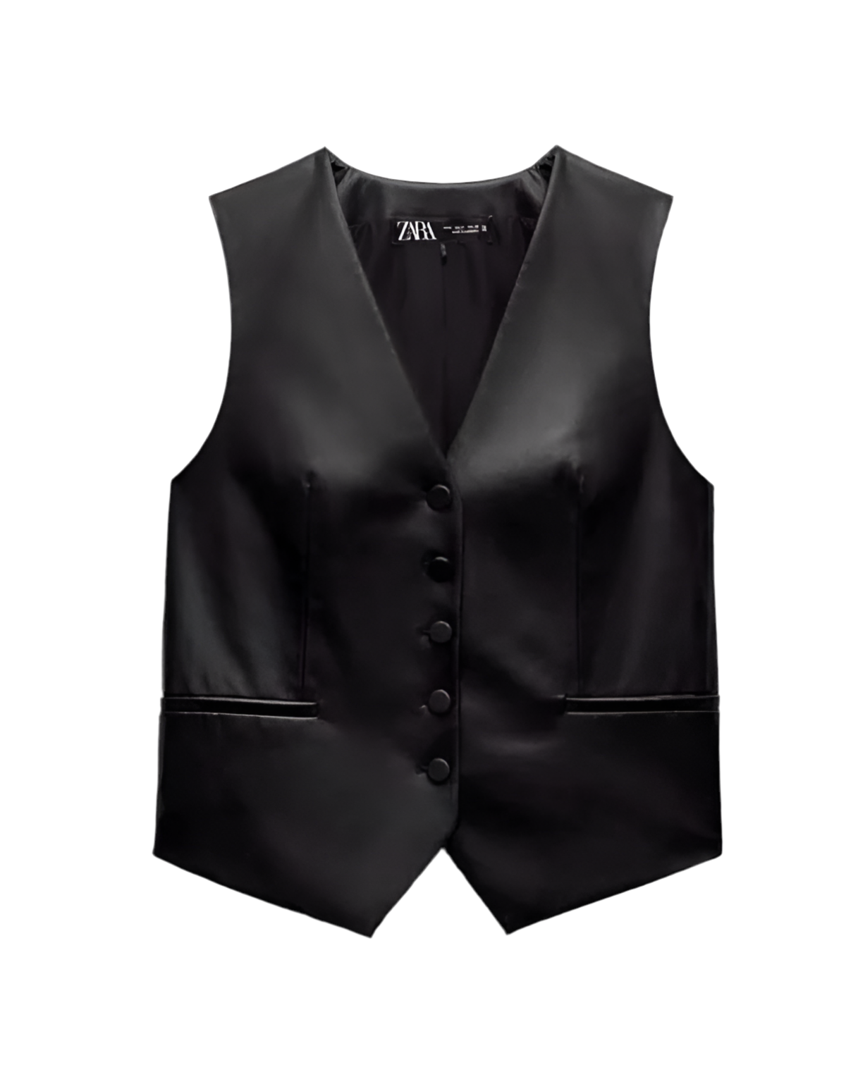 BUTTON UP LEATHER VEST TOP