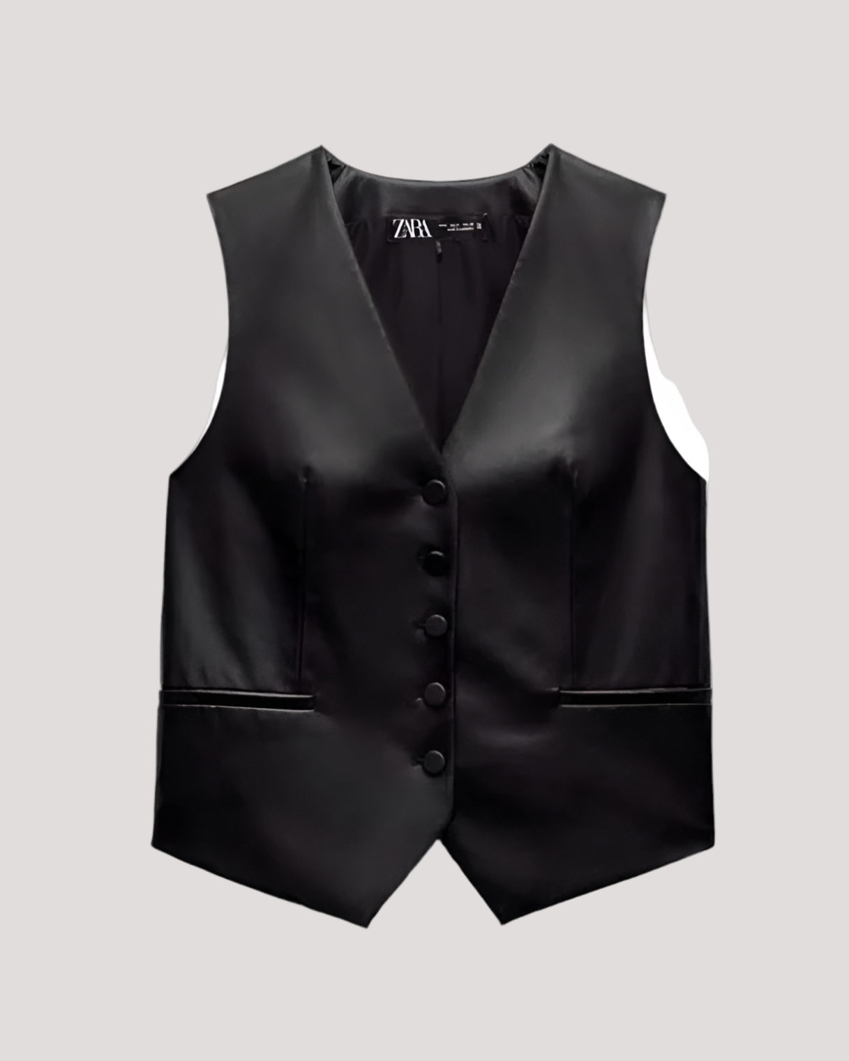 BUTTON UP LEATHER VEST TOP