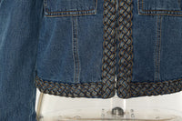 Personality Women Delicate Personality Padded Shoulder Denim Jacket Short Coat Women