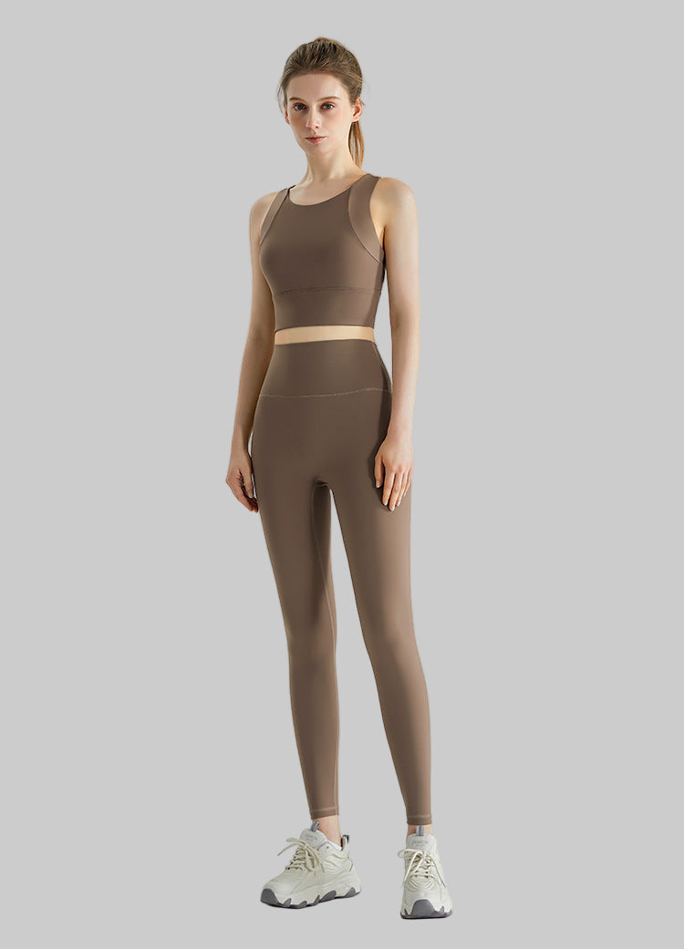 High Waist Activewear Running Trousers Fitness Yoga Wear Set