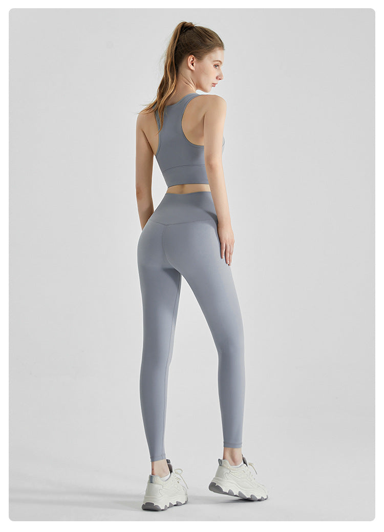 High Waist Activewear Running Trousers Fitness Yoga Wear Set
