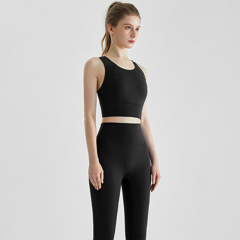 High Waist Activewear Running Trousers Fitness Yoga Wear Set