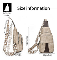 Chest Bag Women Casual Messenger Bag Women Retro Soft Leather Shoulder Bag Backpack