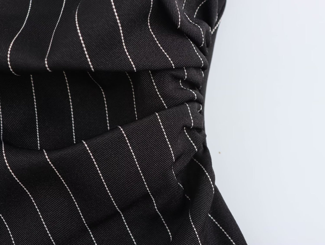 Black Women Spring Striped Stitching Hanging Collar Slim Vest Top