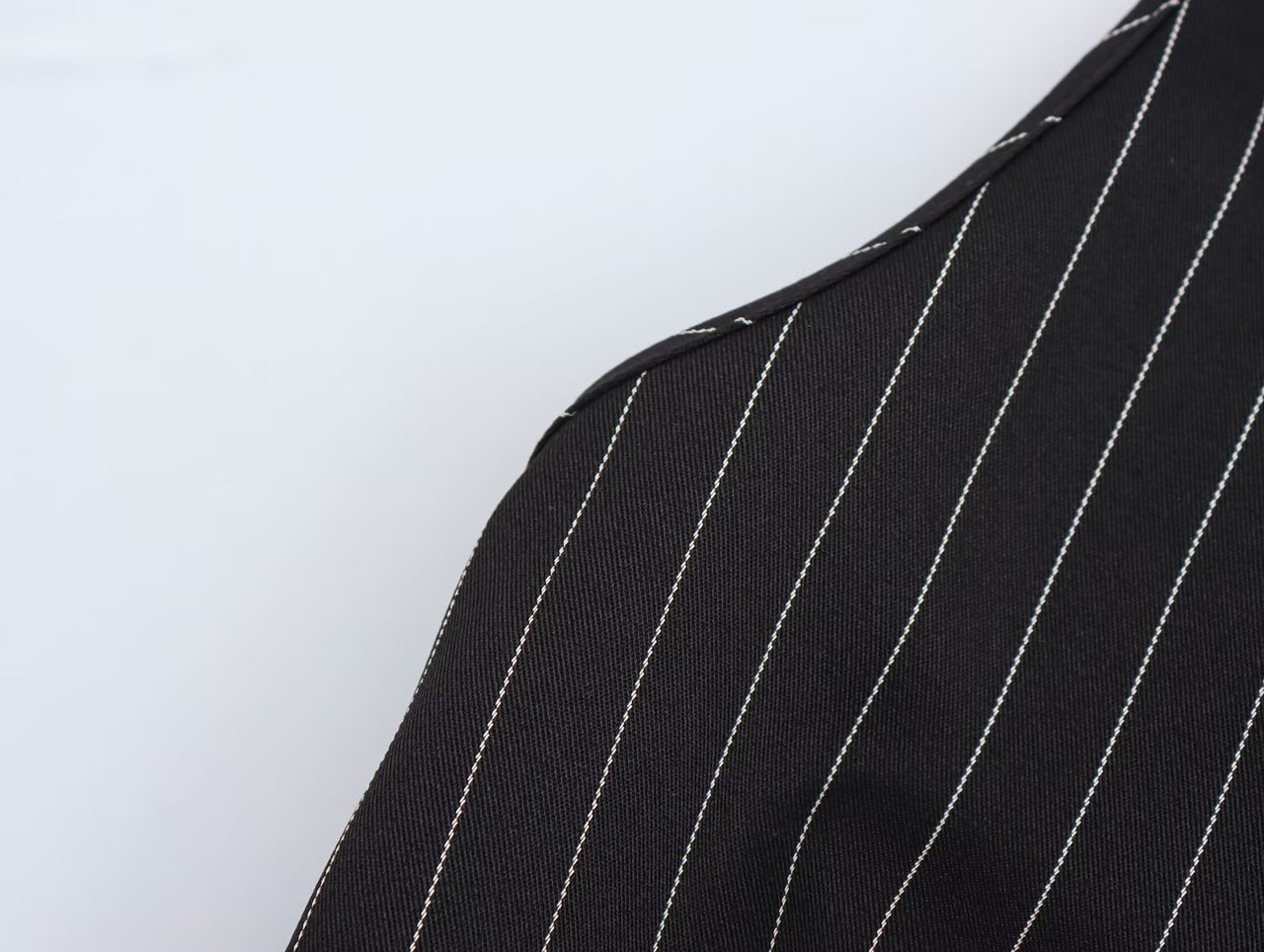 Black Women Spring Striped Stitching Hanging Collar Slim Vest Top