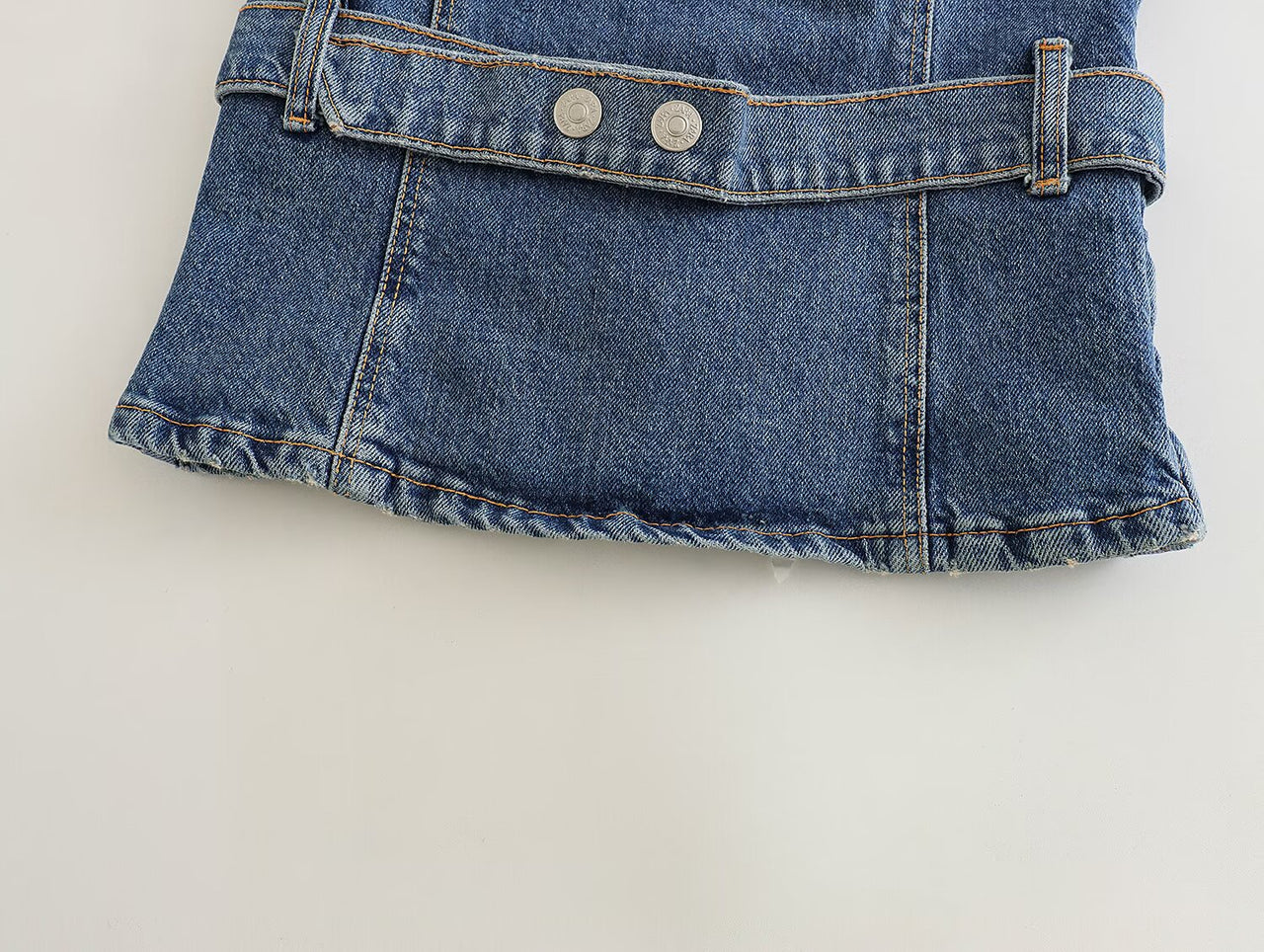 Blue Women Waist Band Elastic Tube Top