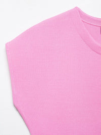 Pastel Women Clothing Spring Summer Sweet Sleeveless Vest Women Knitted Short Top