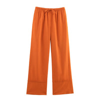 Orange Casual Pants