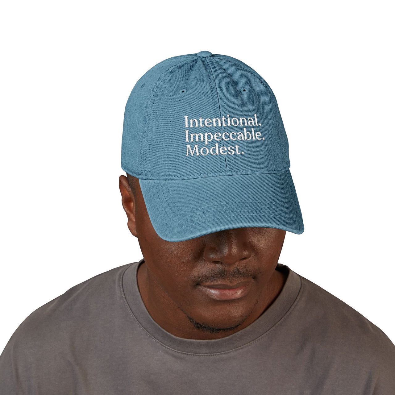 Denim Hat with Embroidery – Trendy and Stylish Casual Cap - Modestly Vogue