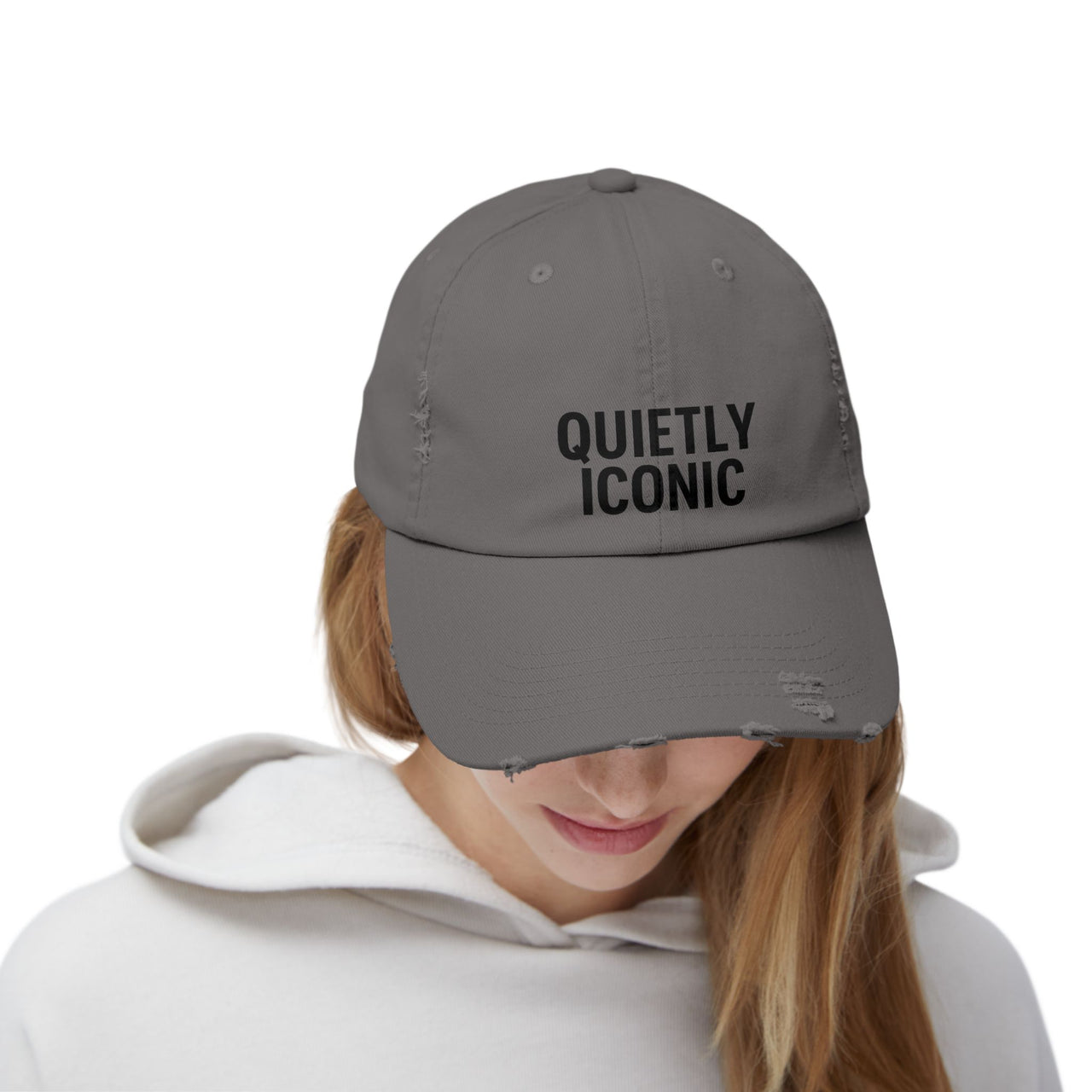 Quietly Iconic Unisex Distressed Cap – Casual Trendy Hat for Everyday Style - Modestly Vogue
