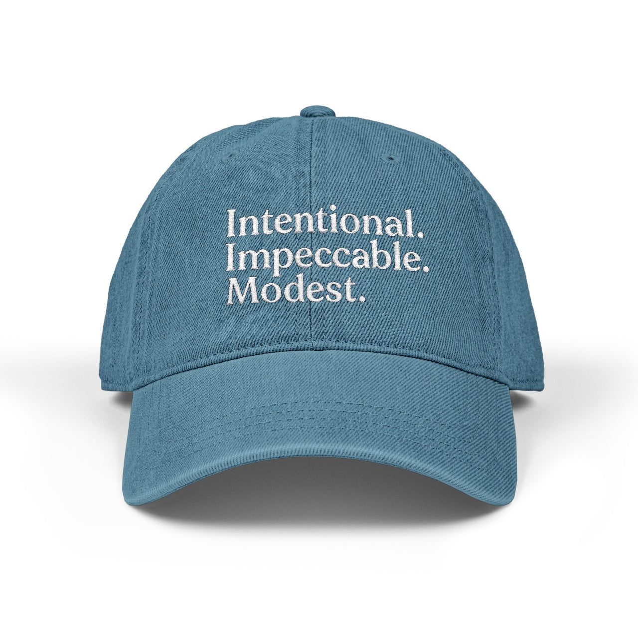 Denim Hat with Embroidery – Trendy and Stylish Casual Cap - Modestly Vogue