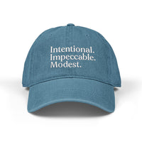 Denim Hat with Embroidery – Trendy and Stylish Casual Cap - Modestly Vogue