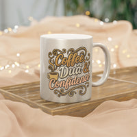Coffee, Dua & Confidence Coffee Mug – Metallic Islamic Gift - Modestly Vogue