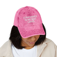 Confidence Quote Hat – Vintage Embroidered Dad Cap - Modestly Vogue