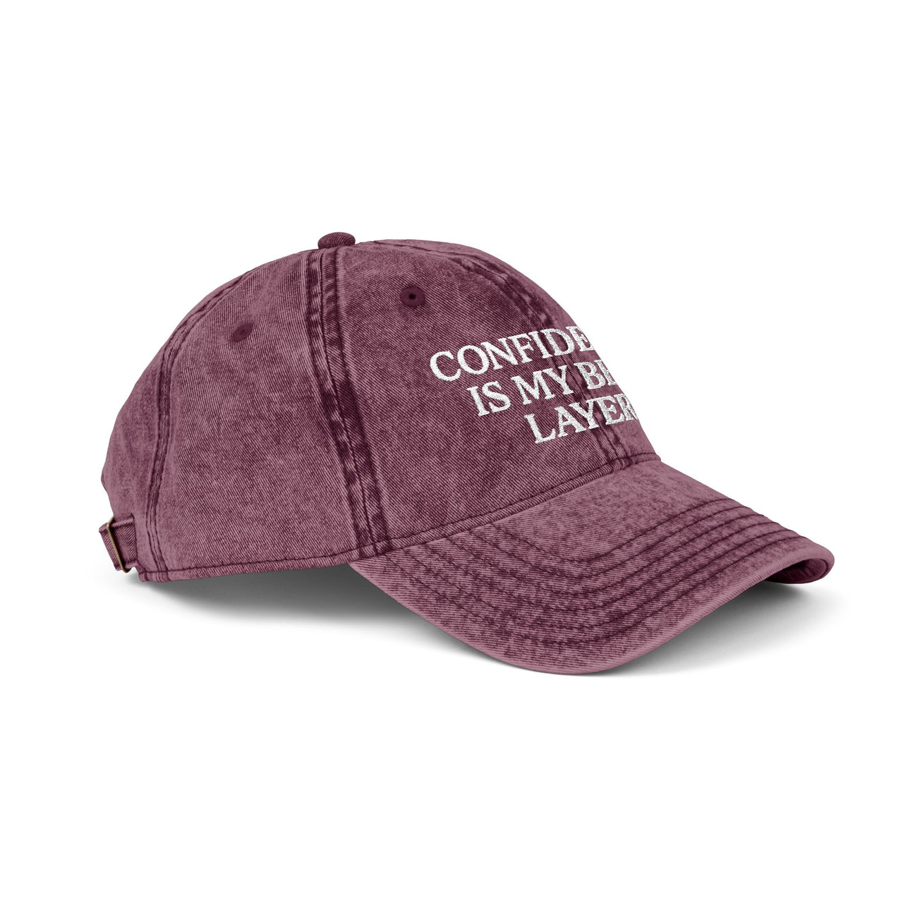 Confidence Quote Hat – Vintage Embroidered Dad Cap - Modestly Vogue