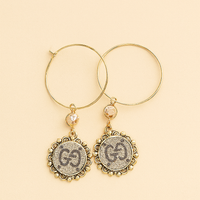Upcycled GG Gold Hoop Earrings – Sustainable Luxury Statement Jewelry - Modestly Vogue