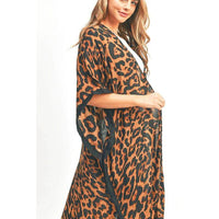 Stylish Cardigans & Kimonos for Women – Trendy & Versatile Outerwear for Any Occasion | Modestly Vogue Leopard Printed Extra Long Kimono Duster Cardigan - Modestly Vogue