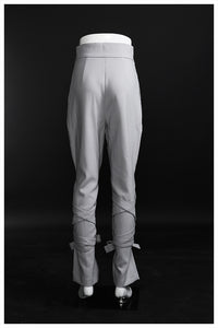 Neutral Baggy Pants Unique Cross Lace up Women Loose Slimming All Matching Straight Casual Pants