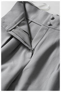 Neutral Baggy Pants Unique Cross Lace up Women Loose Slimming All Matching Straight Casual Pants
