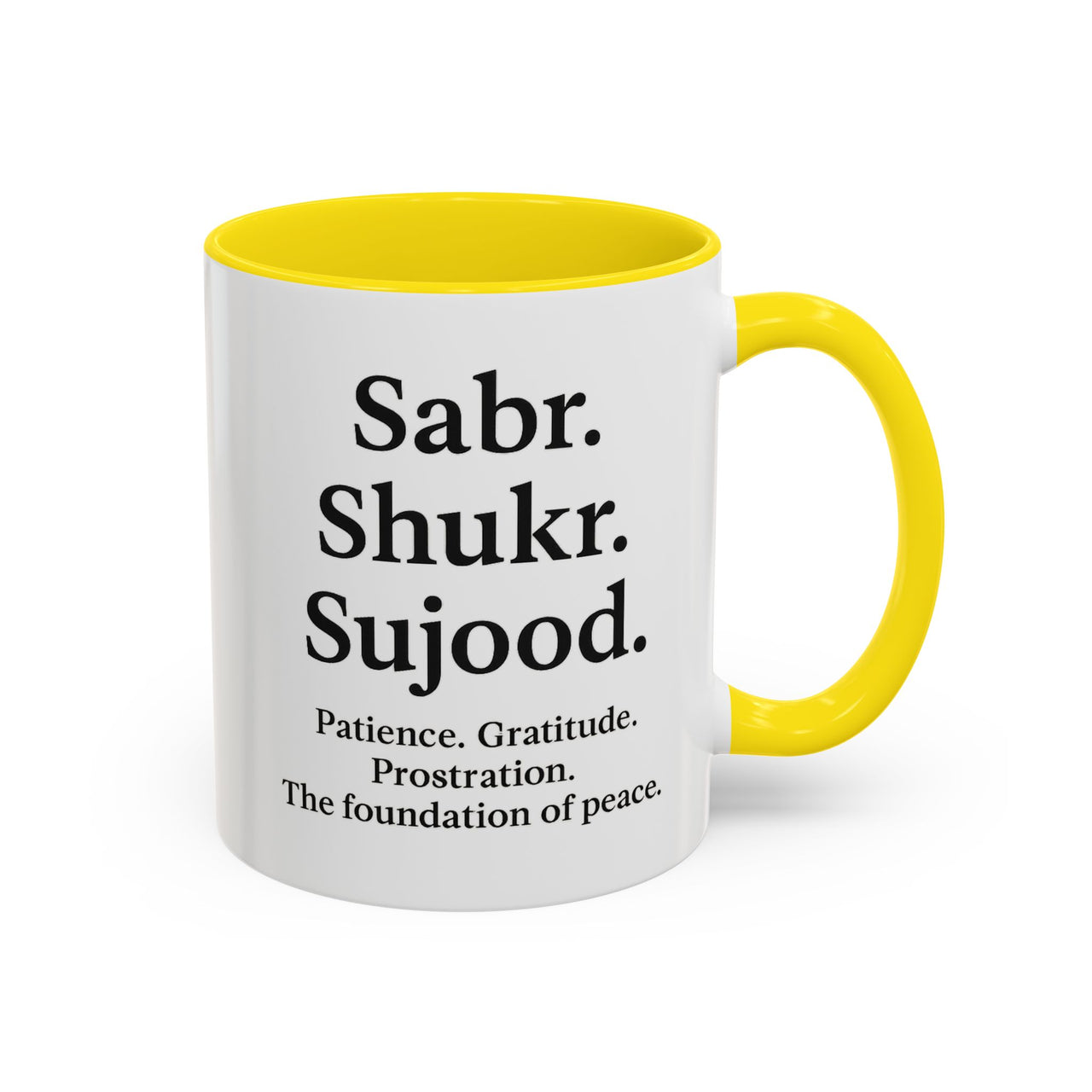 Accent Coffee Mug – 11oz Sabr.Shukr.Sujood - Modestly Vogue