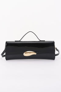 Enamel Faux Leather Clutch Purse