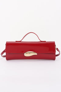 Enamel Faux Leather Clutch Purse