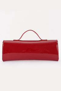 Enamel Faux Leather Clutch Purse