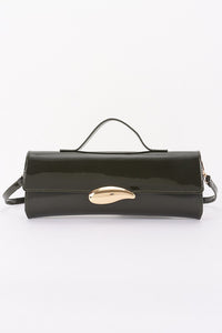 Enamel Faux Leather Clutch Purse