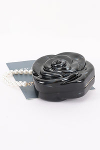 Acrylic Clutch Purse W/pearl Handle