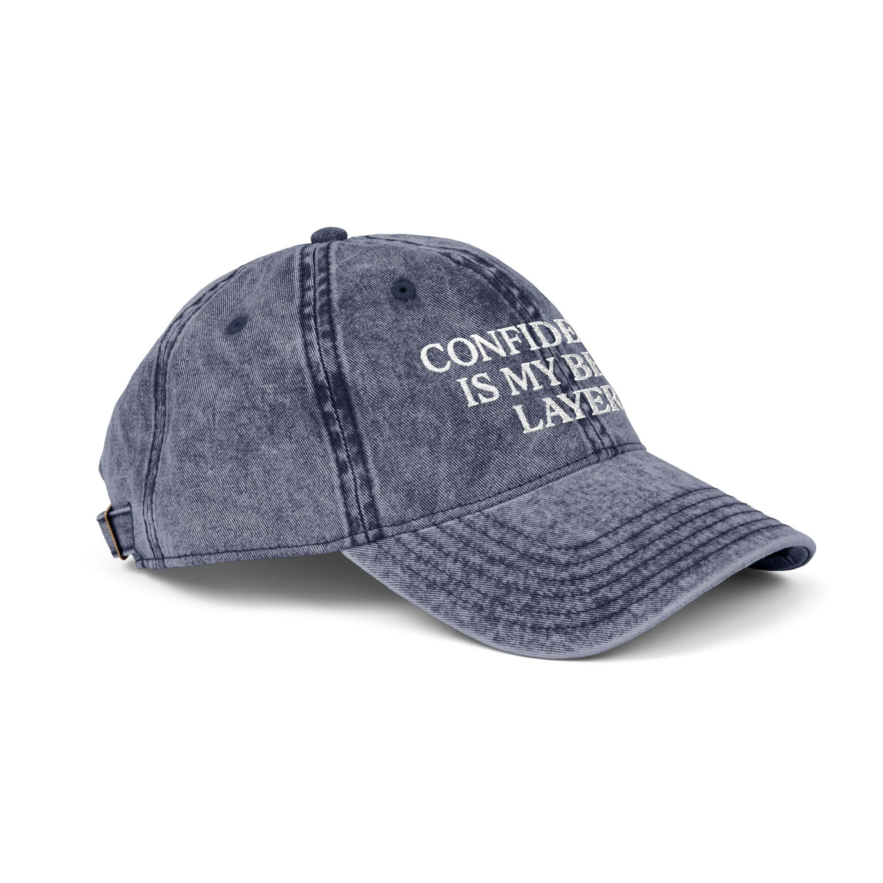 Confidence Quote Hat – Vintage Embroidered Dad Cap - Modestly Vogue
