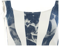 Stitching Contrast Color Washed Denim Slim Top Vest Camisole Women