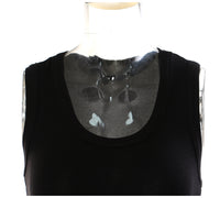 Black Knitted High Elastic Vest Stitching Hem Girl Dress