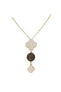 Upcycled LV Clover Necklace – Sustainable and Chic Luxury Jewelry - Modestly Vogue