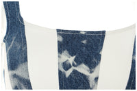 Stitching Contrast Color Washed Denim Slim Top Vest Camisole Women