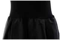 Black Knitted High Elastic Vest Stitching Hem Girl Dress
