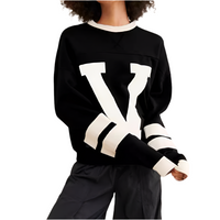Street Cool Contrast Color Letter Graphic Sweatshirt – Loose Pullover