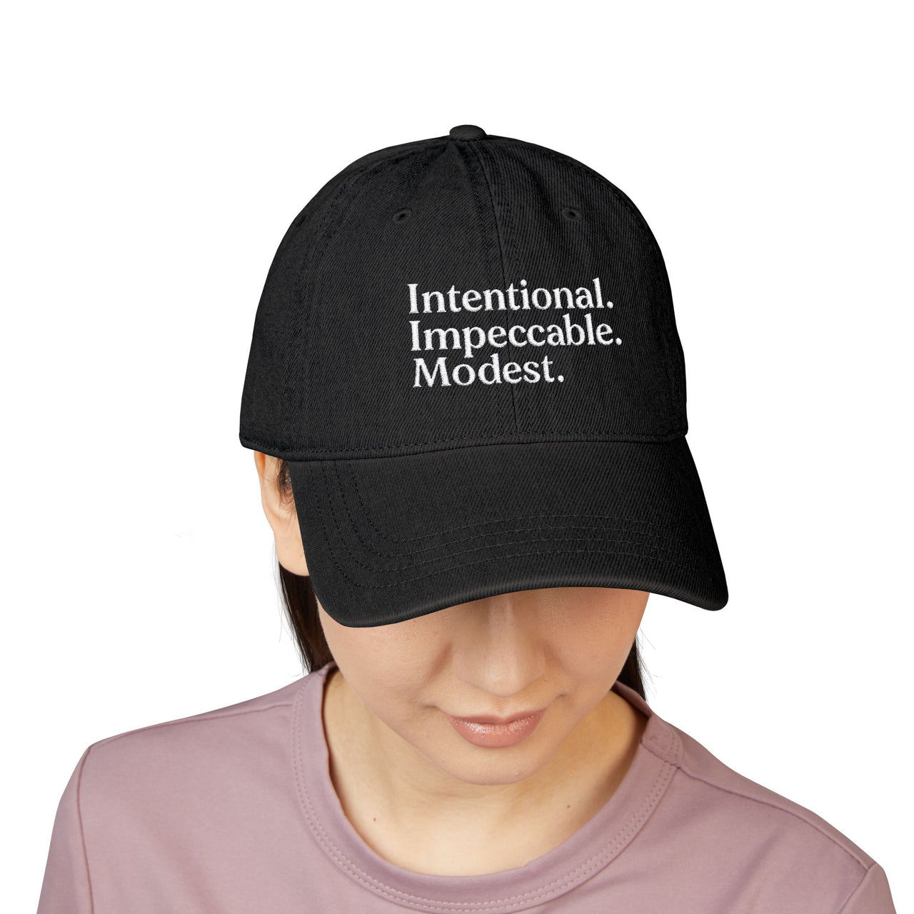 Denim Hat with Embroidery – Trendy and Stylish Casual Cap - Modestly Vogue