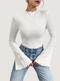 Lettuce Edge Flare Sleeve Top