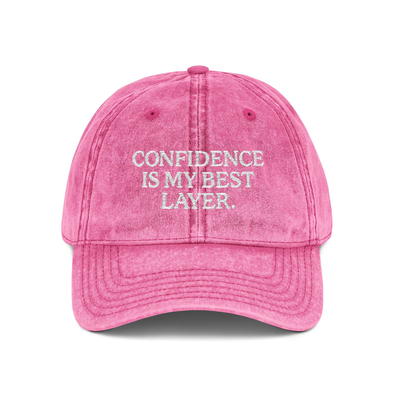 Confidence Quote Hat – Vintage Embroidered Dad Cap - Modestly Vogue
