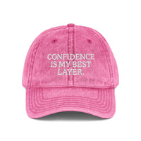 Confidence Quote Hat – Vintage Embroidered Dad Cap - Modestly Vogue