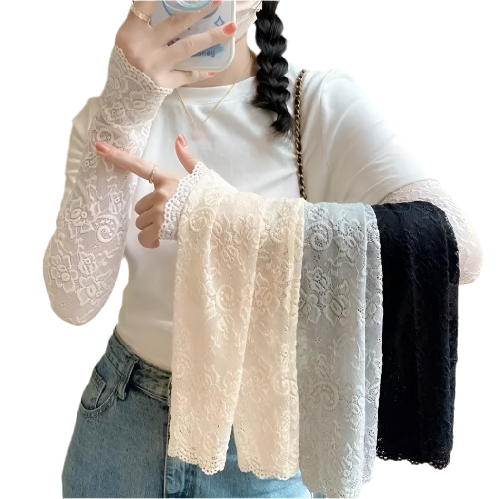 Summer Fashion Ice Sleeves – Elastic Fingerless Long Arm Gloves