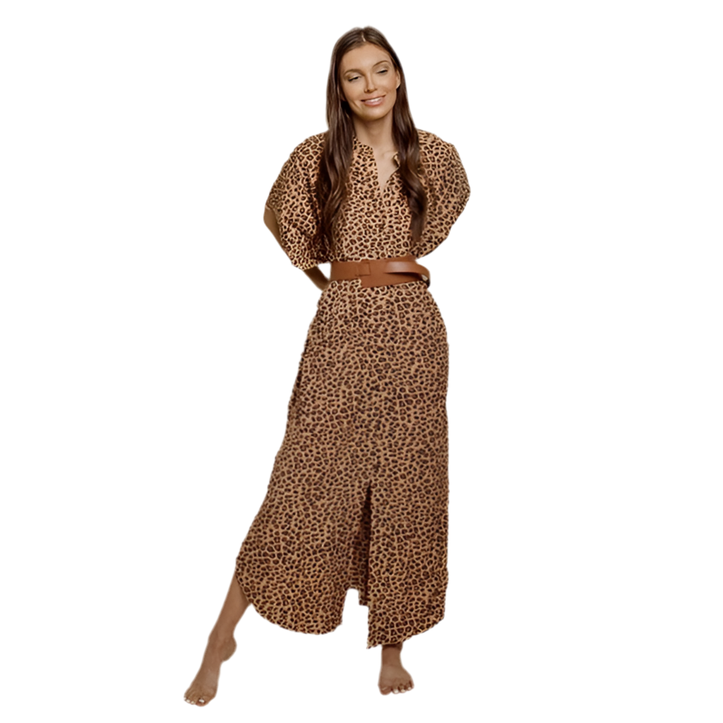 Wide Dress -Cheetah - Modestly Vogue