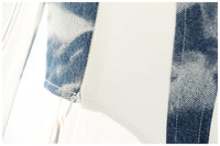Stitching Contrast Color Washed Denim Slim Top Vest Camisole Women