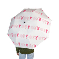 Stylish Foldable Umbrella with Pink Ribbons, Compact Travel Umbrella, Breast Cancer Awareness Support Umbrella