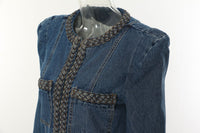 Personality Women Delicate Personality Padded Shoulder Denim Jacket Short Coat Women