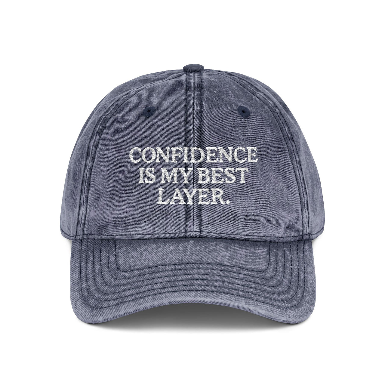 Confidence Quote Hat – Vintage Embroidered Dad Cap - Modestly Vogue