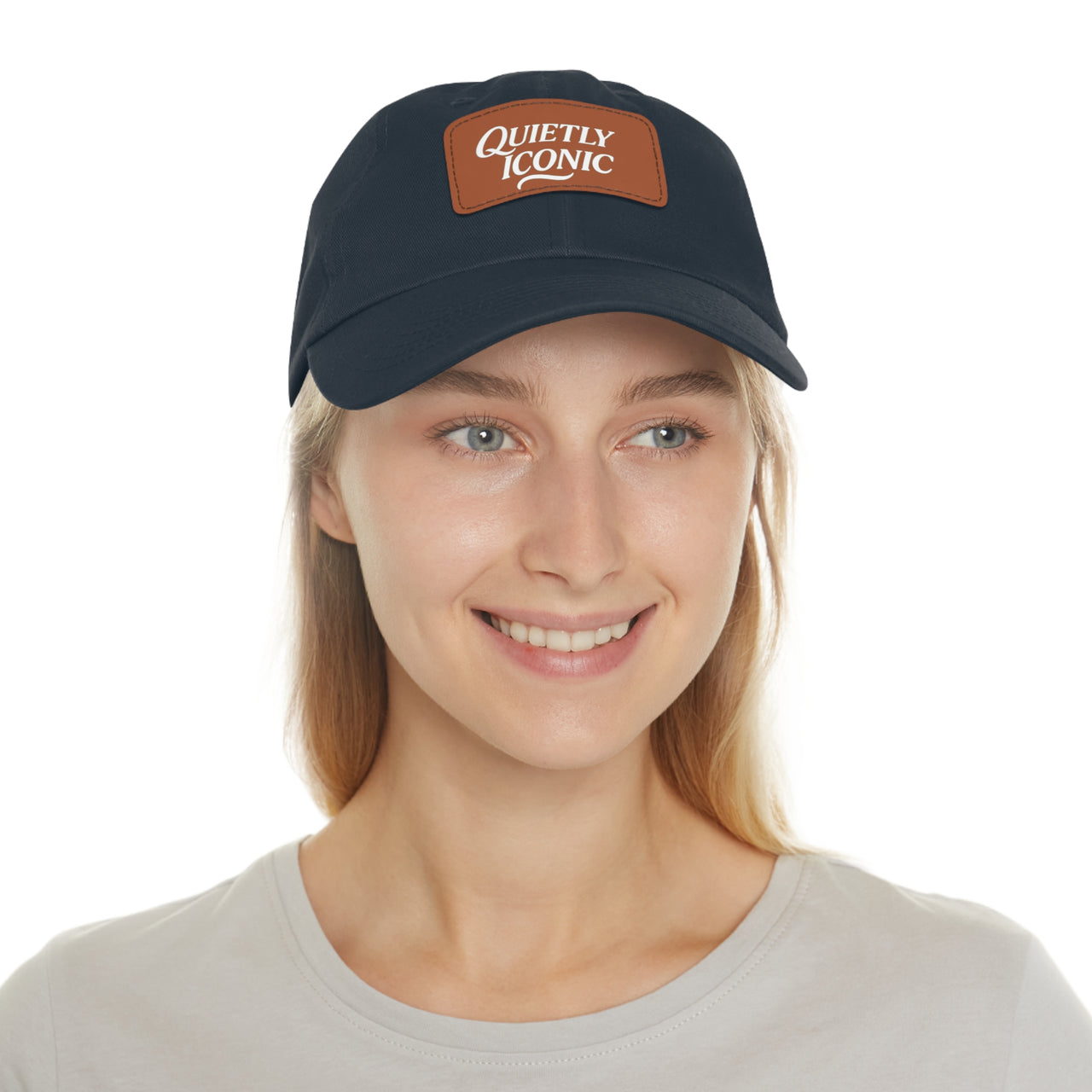 Quietly Iconic Rustic Hat with Leather Patch – Minimalist Statement Cap - Modestly Vogue