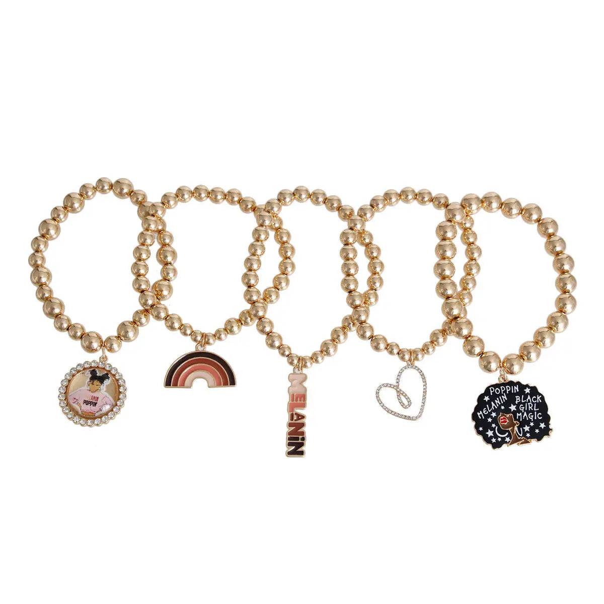 Gold Melanin Poppin Bracelets - Modestly Vogue
