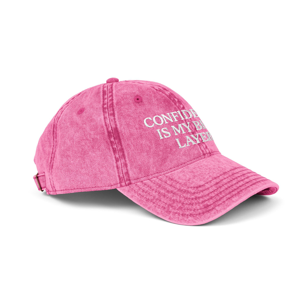 Confidence Quote Hat – Vintage Embroidered Dad Cap - Modestly Vogue